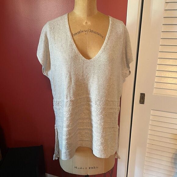 MADEWELL | light grey sleeveless knit sweater M NWT $75 - Picture 1 of 6